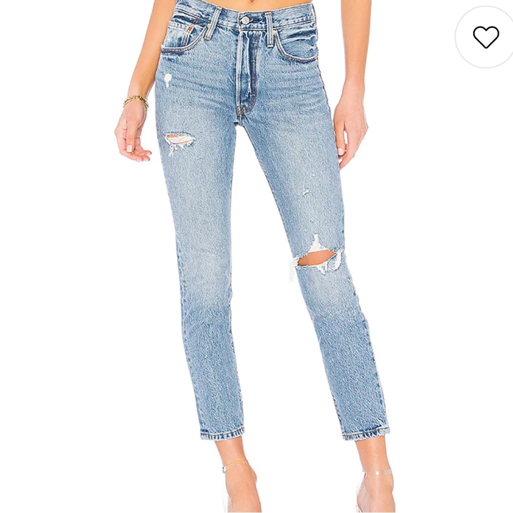 Levi’s 501 Distressed Skinny Jeans